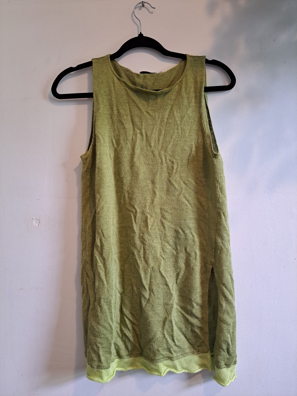 Manahe Sleeveless Green Knit Tank Top